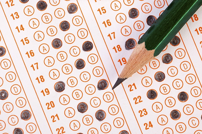 Standardized test bubble to pop?