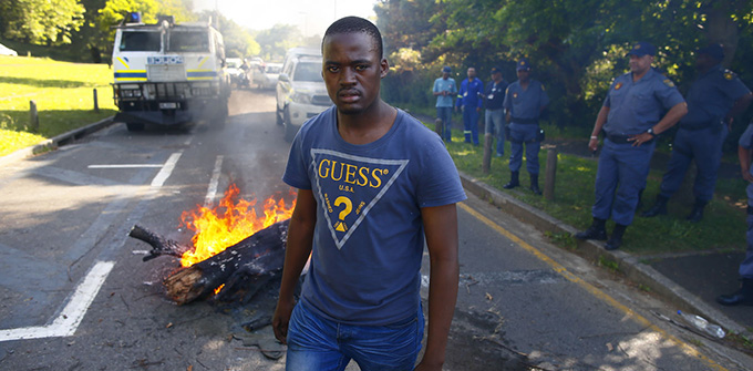 South Africa student demonstrations against fee increase