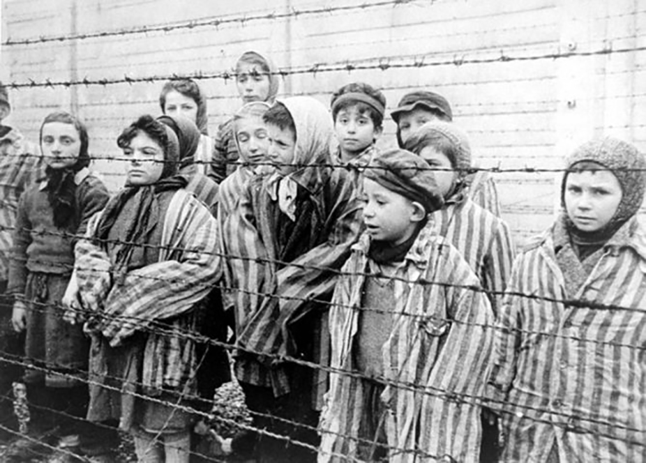  Twins at Auschwitz kept alive for medical experiments. USHMM/Belarusian State Archive of Documentary Film and Photography/Wikimedia Commons 