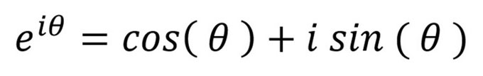 This formula is often referred to as cis, combining cos and sin together, and θ is the Greek symbol Theta. 