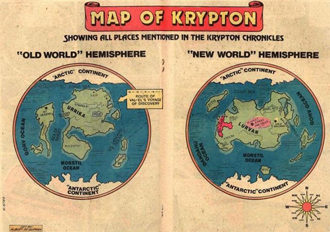  Map of the planet Krypton from the Superman comics. WP:NFCC#4/wikimedia 