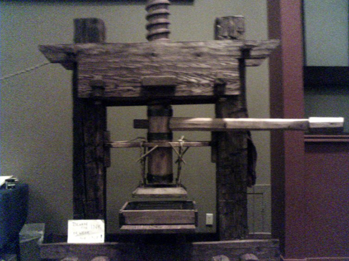 The Gutenberg Press replica. Casey Picker