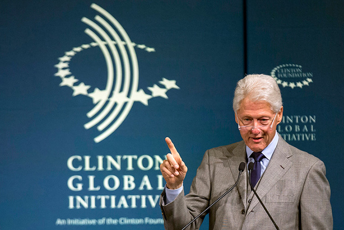  Bill Clinton has typically been the foundation’s public face. Brendan McDermid/Reuters 