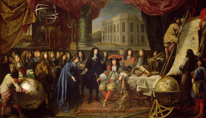  Louis XIV surveys the members of the Royal Academy of Sciences in 1667. Henri Testelin 