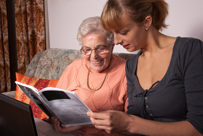  Reading with dementia sufferers brings comfort and reassurance. Shutterstock 