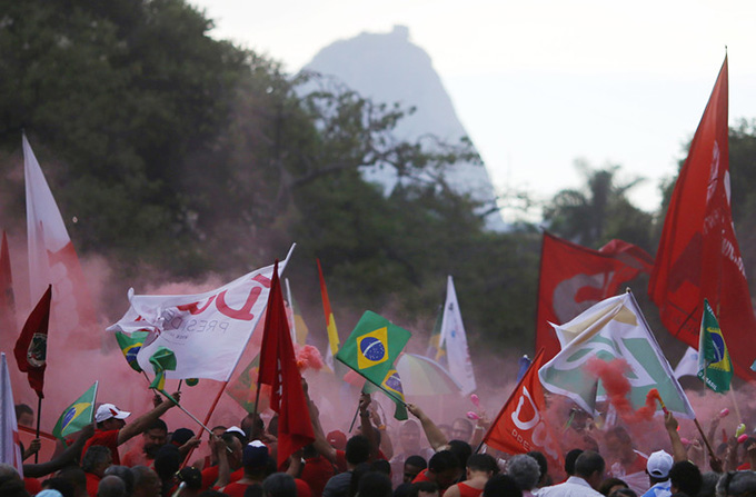  Students played a major role in protesting the impeachment of former president Dilma Rousseff. Ricardo Moraes/Reuters 