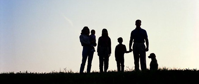 family-in-silhouette