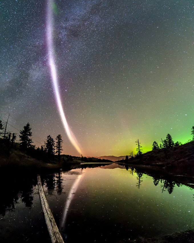 Meet Steve, the bright purple band reflected in the lake. Dave Markel Photography, ESA 