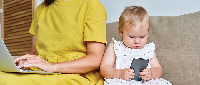 Our study shows younger siblings spend more time on screens than big sisters and brothers